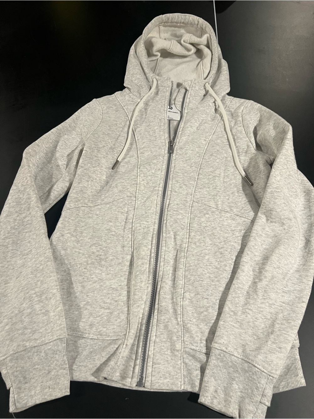 all in motion Light Gray Zip-Up Hooded Sweatshirt